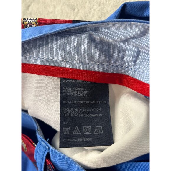 Tommy Hilfiger Belted Boy SZ 20 Blue Chinos Red Belt W30 L29 T855032 Dress Pants - Picture 13 of 14